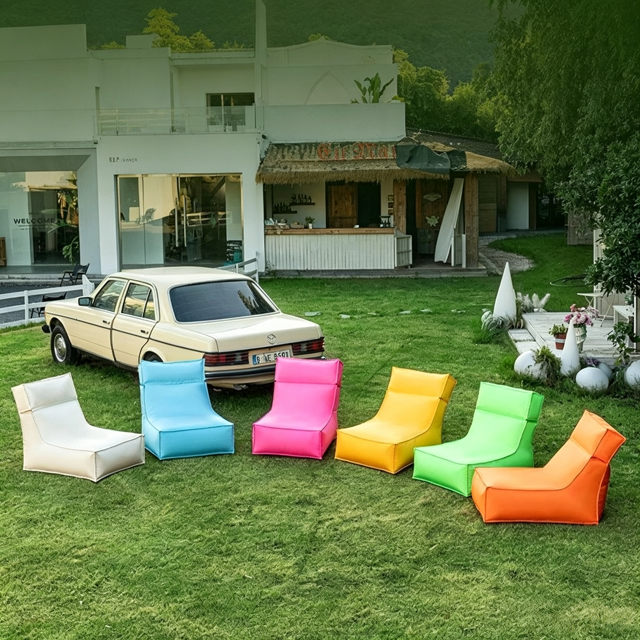 Folded Beach Bean Bag Chair detail 3