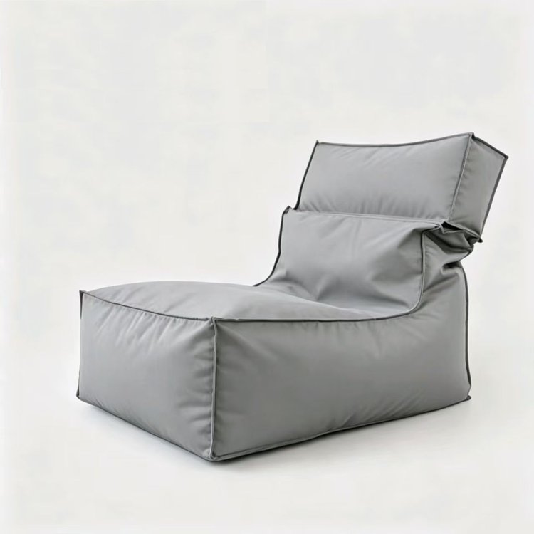 Grey Folded Beach Bean Bag Chair - Folded Beach Bean Bag Chair Manufacturer & China Factory