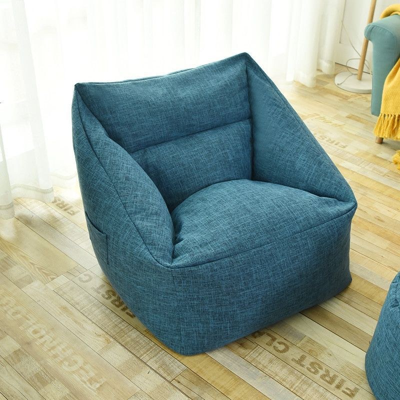 Dark-blue Lounge Bean Bag Sofa Pouf detail 1 Dark-blue Lounge Bean Bag Sofa Pouf detail 1