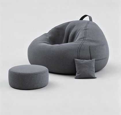 Dark Grey Tear Drop Bean Bag Chair - Bean Bag Chair Cover Manufacturer & China Factory