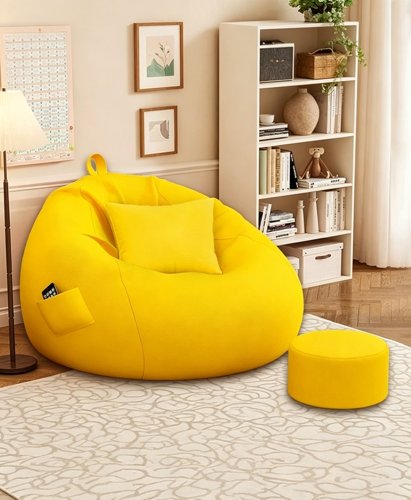 Sand Colour Tear Drop Bean Bag - Bean Bag Chair Cover Manufacturer & China Factory