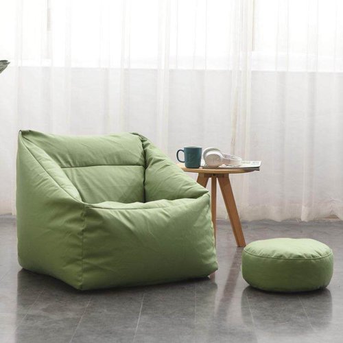 Green Drop Bean Bag With Footstool
